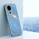 For vivo S19 Pro XINLI Straight Edge 6D Electroplate TPU Phone Case(Celestial Blue) - 1