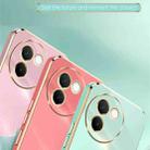 For vivo V30E XINLI Straight Edge 6D Electroplate TPU Phone Case(Pink) - 3