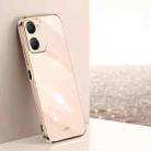 For vivo Y18 XINLI Straight 6D Plating Gold Edge TPU Phone Case(Pink) - 1
