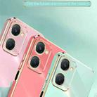 For vivo Y18 XINLI Straight 6D Plating Gold Edge TPU Phone Case(Pink) - 3