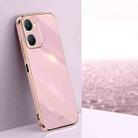 For vivo Y18 XINLI Straight 6D Plating Gold Edge TPU Phone Case(Cherry Purple) - 1