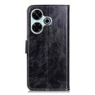For Xiaomi Redmi 13 4G Retro Crazy Horse Texture Leather Phone Case(Black) - 3