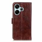 For Xiaomi Redmi 13 4G Retro Crazy Horse Texture Leather Phone Case(Brown) - 3