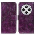 For Redmi 14C 4G Retro Crazy Horse Texture Leather Phone Case(Purple) - 1