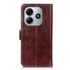For Redmi Note 14 4G 164.84mm Retro Crazy Horse Texture Leather Phone Case(Brown) - 3