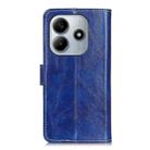 For Redmi Note 14 4G 164.84mm Retro Crazy Horse Texture Leather Phone Case(Blue) - 3
