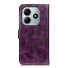 For Redmi Note 14 4G 164.84mm Retro Crazy Horse Texture Leather Phone Case(Purple) - 3