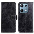 For Redmi Note 14S 4G Retro Crazy Horse Texture Leather Phone Case(Black) - 1
