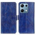 For Redmi Note 14S 4G Retro Crazy Horse Texture Leather Phone Case(Blue) - 1