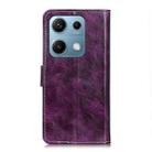For Redmi Note 14S 4G Retro Crazy Horse Texture Leather Phone Case(Purple) - 3