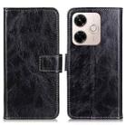 For Redmi 13x Retro Crazy Horse Texture Leather Phone Case(Black) - 1