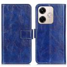 For Redmi 13x Retro Crazy Horse Texture Leather Phone Case(Blue) - 1
