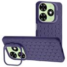 For Infinix Hot 40i Honeycomb Radiating Lens Holder TPU Phone Case(Purple) - 1