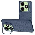For Tecno Pop 8 Honeycomb Radiating Lens Holder TPU Phone Case(Blue) - 1