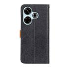 For Xiaomi Redmi 13 4G European Floral Embossed Leather Phone Case(Black) - 3