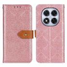 For Redmi Note 14 Pro 4G European Floral Embossed Leather Phone Case(Pink) - 1