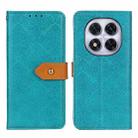 For Redmi Note 14 Pro 4G European Floral Embossed Leather Phone Case(Blue) - 1
