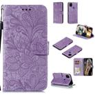 For Xiaomi Redmi 9C Lace Flower Horizontal Flip Leather Case with Holder & Card Slots & Wallet & Photo Frame(Purple) - 1