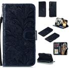 For Huawei Honor Play 4T Pro Lace Flower Horizontal Flip Leather Case with Holder & Card Slots & Wallet & Photo Frame(Dark Blue) - 1