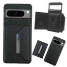 For Google Pixel 6 Pro Solid Color Metal Buckle Card Slots Bag Phone Case(Black) - 1