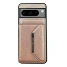For Google Pixel 8 Pro Solid Color Metal Buckle Card Slots Bag Phone Case(Rose Gold) - 2
