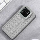 For Xiaomi Redmi 10C Honeycomb Radiating Lens Holder TPU Phone Case(Grey) - 2