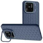 For Xiaomi Redmi 10C Honeycomb Radiating Lens Holder TPU Phone Case(Blue) - 1