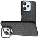 For Xiaomi Redmi 12 4G Honeycomb Radiating Lens Holder TPU Phone Case(Black) - 1