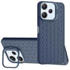 For Xiaomi Redmi 12 4G Honeycomb Radiating Lens Holder TPU Phone Case(Blue) - 1