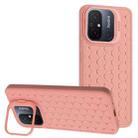 For Xiaomi Redmi 12C Honeycomb Radiating Lens Holder TPU Phone Case(Pink) - 1