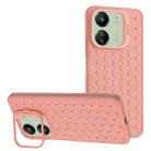 For Xiaomi Redmi 13C Honeycomb Radiating Lens Holder TPU Phone Case(Pink) - 1