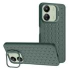 For Xiaomi Redmi 13C Honeycomb Radiating Lens Holder TPU Phone Case(Green) - 1