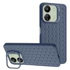 For Xiaomi Redmi 13C Honeycomb Radiating Lens Holder TPU Phone Case(Blue) - 1