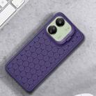 For Xiaomi Redmi 13C Honeycomb Radiating Lens Holder TPU Phone Case(Purple) - 2