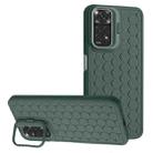 For Xiaomi Redmi Note 11 Global Honeycomb Radiating Lens Holder TPU Phone Case(Green) - 1