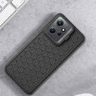 For Xiaomi Redmi Note 12 4G Global Honeycomb Radiating Lens Holder TPU Phone Case(Black) - 2