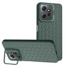 For Xiaomi Redmi Note 12 4G Global Honeycomb Radiating Lens Holder TPU Phone Case(Green) - 1