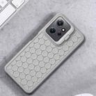 For Xiaomi Redmi Note 12 4G Global Honeycomb Radiating Lens Holder TPU Phone Case(Grey) - 2