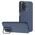 For Xiaomi Redmi Note 12 Pro 4G Honeycomb Radiating Lens Holder TPU Phone Case(Blue) - 1