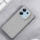 For Xiaomi Redmi Note 13 4G Honeycomb Radiating Lens Holder TPU Phone Case(Grey) - 2