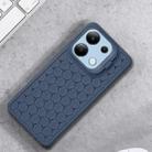 For Xiaomi Redmi Note 13 4G Honeycomb Radiating Lens Holder TPU Phone Case(Blue) - 2