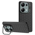 For Xiaomi Redmi Note 13 Pro 4G Honeycomb Radiating Lens Holder TPU Phone Case(Black) - 1