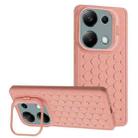 For Xiaomi Redmi Note 13 Pro 4G Honeycomb Radiating Lens Holder TPU Phone Case(Pink) - 1