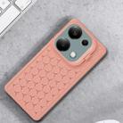 For Xiaomi Redmi Note 13 Pro 4G Honeycomb Radiating Lens Holder TPU Phone Case(Pink) - 2