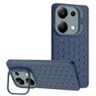 For Xiaomi Redmi Note 13 Pro 4G Honeycomb Radiating Lens Holder TPU Phone Case(Blue) - 1