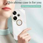 For Xiaomi Redmi Turbo 3 XINLI Straight 6D Plating Gold Edge TPU Shockproof Case with Ring Holder(Mint Green) - 3