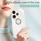 For Redmi 13 4G XINLI Straight Edge 6D Electroplate TPU Phone Case with Ring Holder(Mint Green) - 2