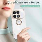 For Redmi K70 Ultra XINLI Straight Edge 6D Electroplate TPU Phone Case with Ring Holder(Cherry Purple) - 2