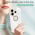 For Redmi Note 14 4G 163.25mm XINLI Straight Edge 6D Electroplate TPU Phone Case with Ring Holder(Black) - 2