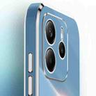 For Redmi Note 14 5G Global XINLI Straight Edge 6D Electroplate TPU Phone Case with Ring Holder(White) - 3